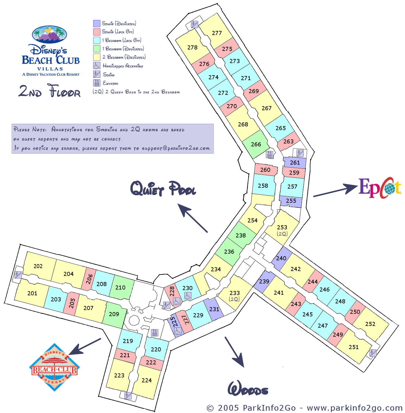 Room locations with #s at Beach Club villas | The DIS Disney Discussion